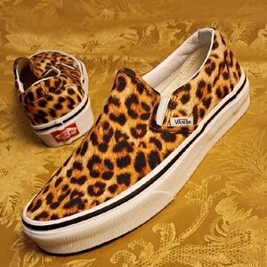 VANS Slip-On Wild Leopard Shoes Women's 6.5 Men's 5.0